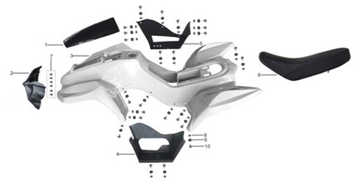 [PB01062-BM-AY70] Plastica para Cuadraciclo Kayo AY 70 – Kit Completo