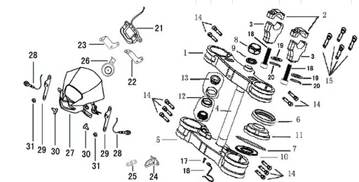 [DC00225-B1/59-XTRLC] Soporte Veloc√≠metro Kit Pitsterpro XTR 250 LC 2009-11