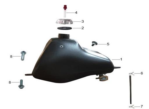 [PB02402-B2-TT] Tanque de Combustible para Kayo TT / Pitsterpro X5