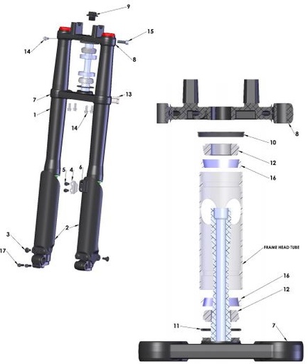 [CXM02012-B1/J7] Tornillo Protector de Suspension / Disco Delantero para Cobra CX 50 2017 - Actual
