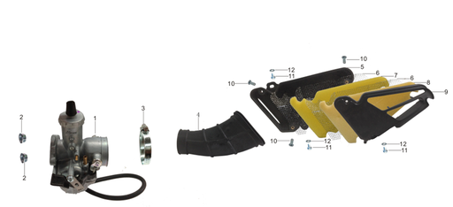 [PB00323-B2/C9-G] Tornillo y Arandela de Caja de Filtro para Kayo TT 125