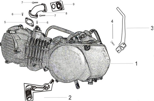 [PB00091-B2/OF] Motor Completo Lineal para Pitsterpro / Kayo 155cc