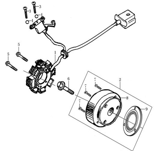 [K2000358-B1/L2] Bobinas Pitsterpro XTR 230 - 250 AC / Kayo T4 2011-20
