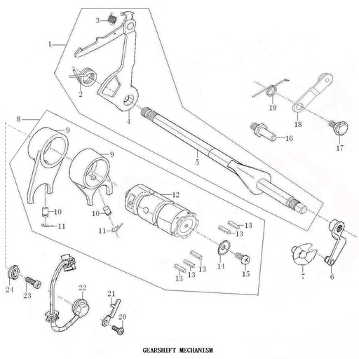 [PB00744-B1/60-XJR] Eje de Arranque para Pitsterpro XJR / MX / Kayo TS TSD