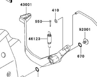 [DC00773-B1/B7-KLX110] Patilla de Freno para Kawasaki KLX 110