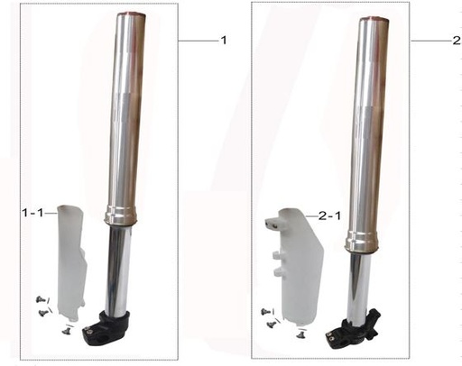 [CM01031-B1/E12] Protector Suspension Derecha Pitsterpro XTR 250 AC / LXR 250