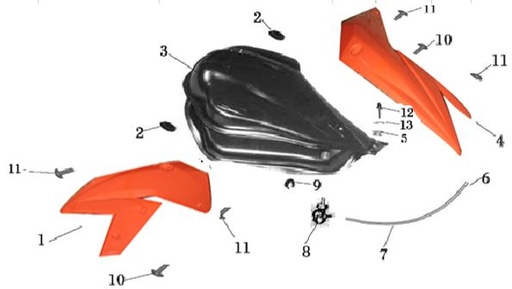 [XY01114-B2/C9-400] Llave Gasolina Pitsterpro LXT 400 / Formula XY 400