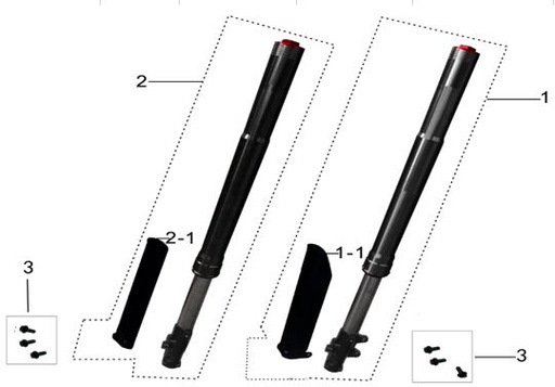 [CM01349-B1-X5] Suspension Kit Pitsterpro X5 125cc / 155cc