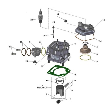 [ZKMUOR13-B2/MC] Oring / Ligas Kit de Cabezote para Cobra CX 65 / 50 Venon