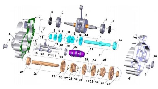 [ECC60188-B1/L7] Cigueñal Completo Cobra CX 65cc