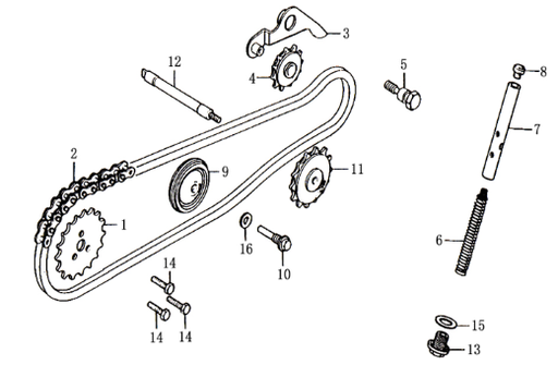 [PB01793-B1/60] Piñon Cadena Distribucion Pitsterpro XJR MX FXR / Kayo TS TSD