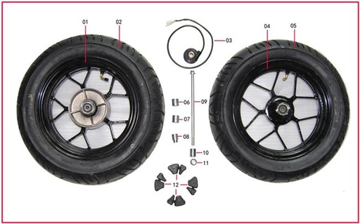 [40700-002-B2/E4] Hule de Porta Piñon para Pitsterpro STR 125 (Kit)