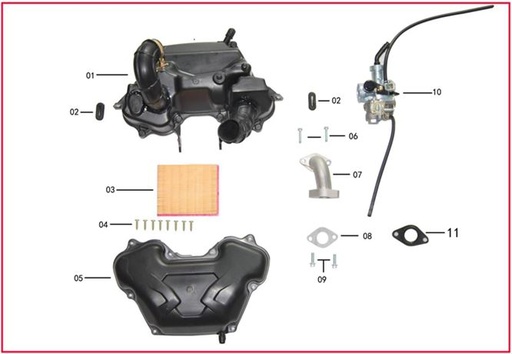 [ST01858-B2/D8-STR] Carburador de Pitsterpro STR 125