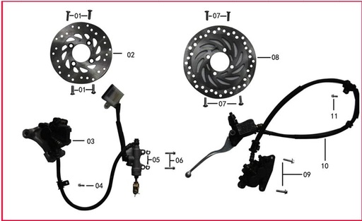 [ST01880-B2/F2-STR] Freno Trasero Completo Pitsterpro STR