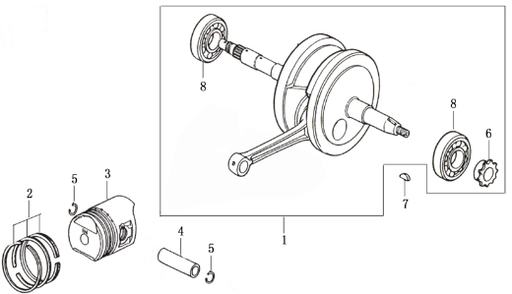 [PB01886-B1/B10] Piston Kit Pitsterpro STR 125