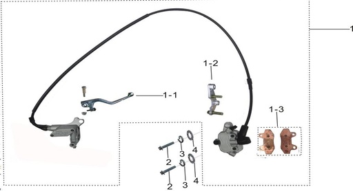 [BB02022-B1/3] Manilla Freno Pitsterpro XTR 250 - LXR 250 / Kayo T4 - K6