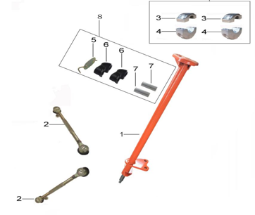 [AT11006-B1/D7] Barra Direccion Kayo AT 110 (rotulas incluidas)