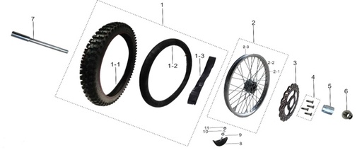 [K20003-B1/A10] Tornillo de Disco Delantero para Kayo K2 / T2 (Kit)