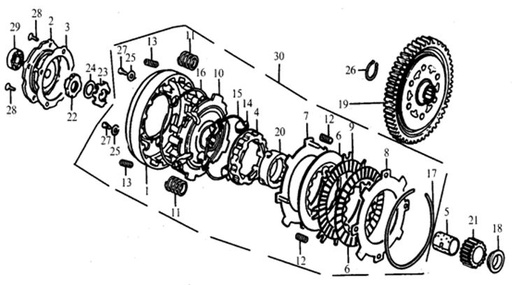 [TS9000296-B1/A7] Tapa de Presión de Manzana de Clutch para Pitsterpro XjR MX FXR / Kayo AT TS TSD TT