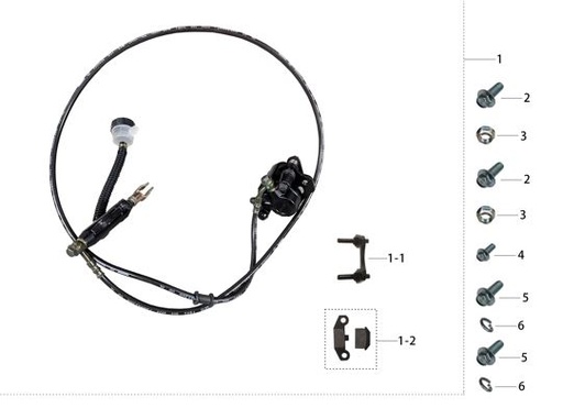 [S700128-BM] Freno Completo para Kayo S70