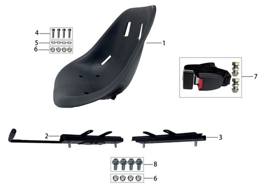 [S700052-BM] Asiento para Kayo S70