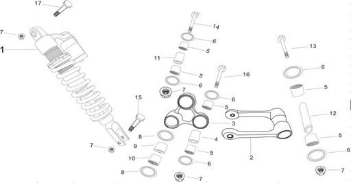 [XTR0001-B1/A1] Bushing Muñeco Compensador Pitsterpro XTR / Kayo T4