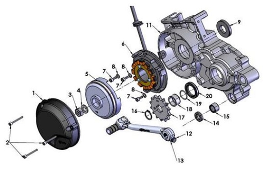 [CXM0014-B1/L8] Piñon Delantero para Cobra CX 50  65  - 14D