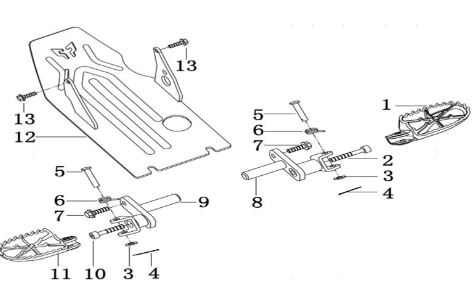 [DC00175-B1/56] Descansapie Derecho para Pitsterpro LXR 155 / XTR LC