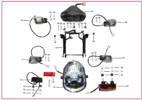 [33200-002-B2/D10] Luz de Stop para Pitsterpro STR