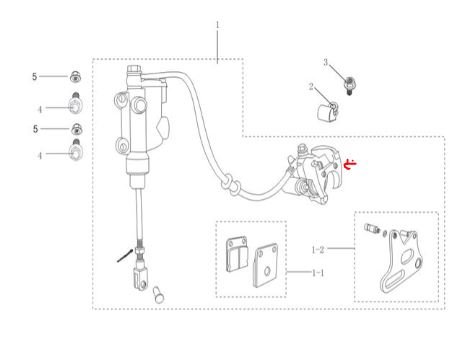 [DC00001-B1/65] Soporte de Caliper para Pitsterpro X5 / Kayo TT