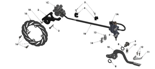 [BCMU0015B-B1/L9] Seguro de Pin Bomba de Freno para Cobra CX 50 65 23-Actual