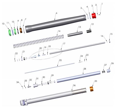 [KCMU0007-B1/J7] Retenedor de Suspension para Cobra 30 mm