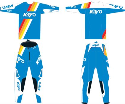 Uniforme Motocross Enduro Kayo Oficial Celeste