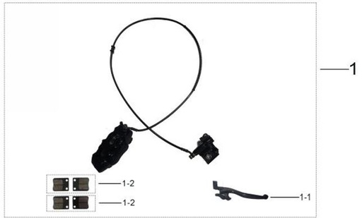 [405002-0005-B1/P7] Manilla de Freno Trasero para Kayo AU 200 (Izquierda)