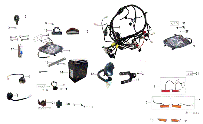 [311001-0023-B1/F2] Velocimetro para Kayo AU 300