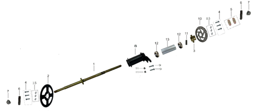 [505001-0020-B2/F9] Eje Trasero para Kayo eA50