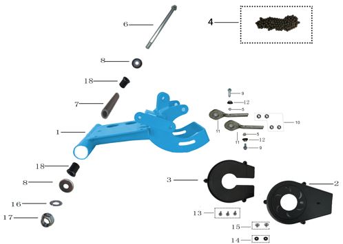 [203004-0051-B2/D11] Protector de Cadena para Kayo eA50