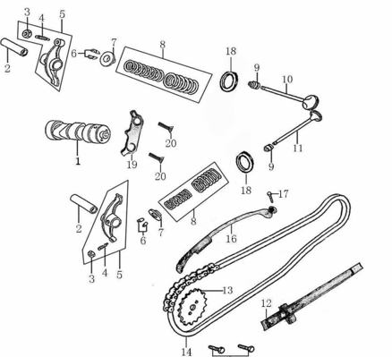 [101027-0330-B1/] Seguro de Arbol de Levas para Kayo TT 160 Motard / Pitsterpro X4 LXR X5